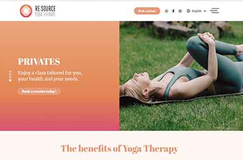 Site web de Re:source Yoga
