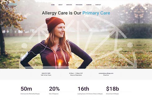 Aperçu du projet Web US Allergy Consultants